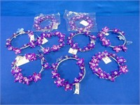 (9) Purple Flower Rings