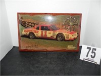 Wood frame clock Darrell Waltrip #11 Budweiser