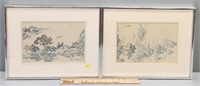 Japanese Landscape Prints Karl Feng Signed