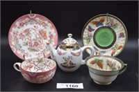 Tea Pot and tea cups - porcelain china