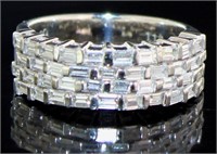 Platinum 1.13 ct VS Natural Baguette Diamond Ring