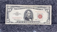1963 $5 Red Seal Bill