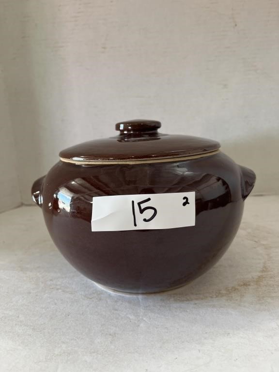Vintage Stoneware Bean/Soup Pot
