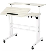 SogesHome, Adjustable Standing Desk, White, NSDCA1