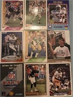 Football card lot of 9