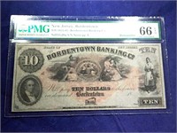 1855-65 $10 NEW JERSEY, BORDENTOWN BANK CO.