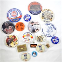 (17) VINTAGE SPORTS BUTTONS