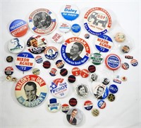 (52) VINTAGE POLITICAL BUTTONS