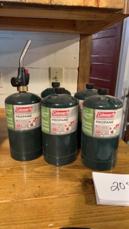 Coleman Propane camping gas, all are full except