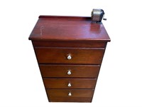 Wood Four Drawer Stand Chest