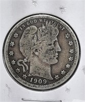 1909 Barber 25 Cent Coin