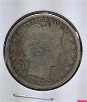 1892 Barber 25 Cent Coin