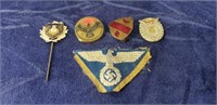 Assorted WWII Era Pins & Patch