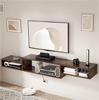 DOUBUY Floating TV Stand Wall Mounted with Power