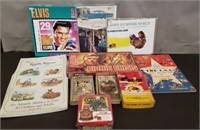 Lot of Vintage Games, Coloring Book, Books, Elvis