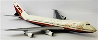 "TWA" Boeing 747 Model Airplane