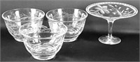 Divided Jelly Bowls (3), Pedestal Compote