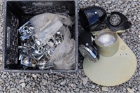 Lot of moped headlights, turn signals and more