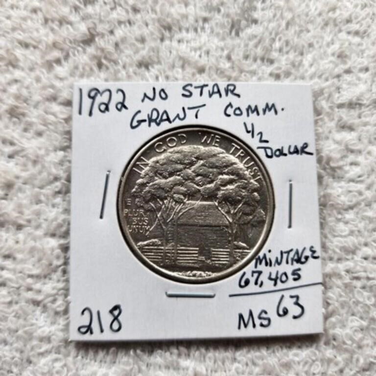 1922 NO Star Crant Commerative 1/2 Dollar MS63