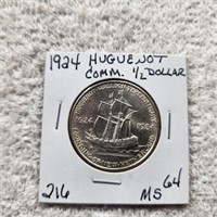 1924 Huguenot Commerative 1/2 Dollar MS64 Mintage