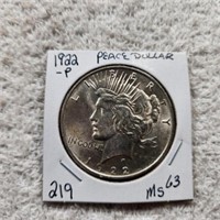 1922P Peace Dollar MS63