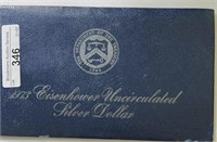 1973S Eisenhower Silver Dollar Blue Envelope