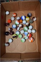 BIG MULTI COLORED VINTAGE MARBLES