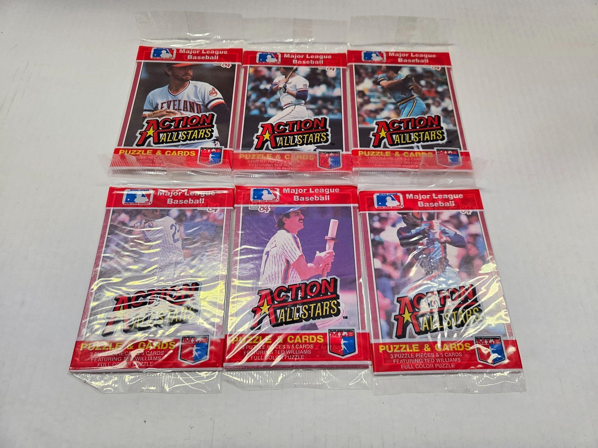 Action Allstars Baseball Card Packs x 6