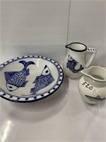 (3) Fish Themed Serving Pieces