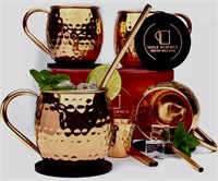 NEW SET OF (4) COPPER MOSCOW MULE DRINK SET