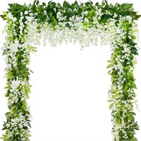 5pack 33Ft Artificial Wisteria Vine Hanging