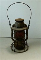 Dietz Vesta railroad lamp w/red lens