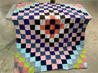 Colorful squared quilt