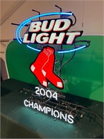 "Bud Light Red Sox 2004 Champions" Neon Sign