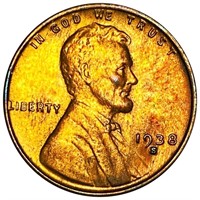 1938-S Lincoln Wheat Penny NEARLY UNCIRCULATED