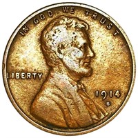 1914-S Lincoln Wheat Penny XF