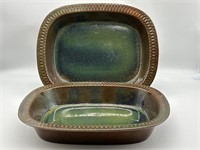 Egersund Porcelain Brown Serving Dish (2)