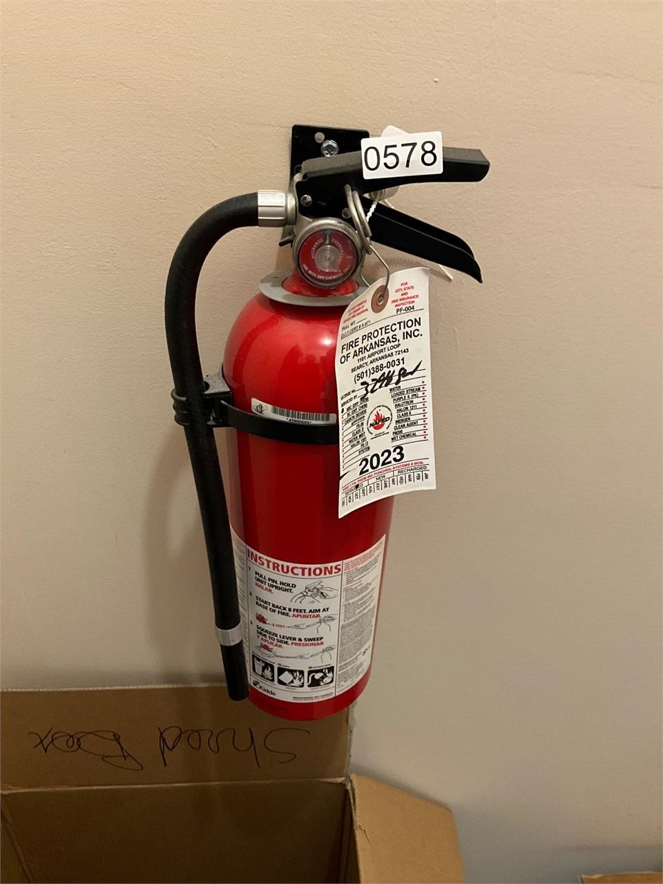 Charged Fire Extinguisher