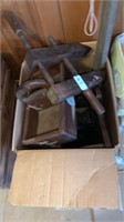 Antique Wooden Tool Box Lot