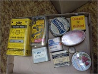 Early sm. Advertising tins
