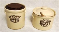 Vintage Pfaltzgraff instant coffee and honey