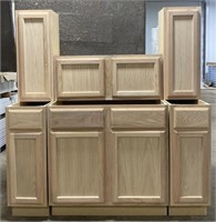(WE) Unfinished Oak Kitchen Cabinets