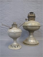 2 Antique Oil Lanterns W/No Glass