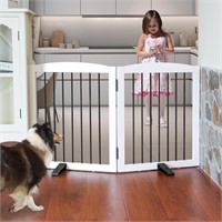 ZJSF Freestanding Foldable Indoor Dog Fence for S