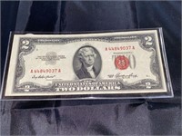 1953 Series Red Seal $2 Bills-Extra Fine