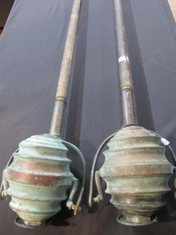 PAIR OF FRENCH POLE LANTERNS VERY UNIQUE CIR 1800S