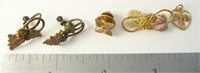 Black Hills Gold Earrings, Pins, & Pendant