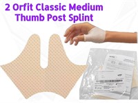 2 NEW Orfit Medium Thumb Post Splint Vented L4