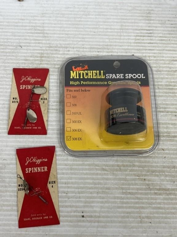 Mitchell spare spool and spinners for fishing