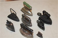 Miniature Sad Irons incl Cast Iron